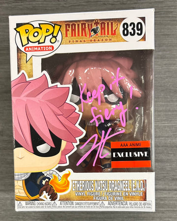 Signed Etherious Natsu Dragneel (E.N.D.) Vinyl Funko Pop 839 - Freddy's Box